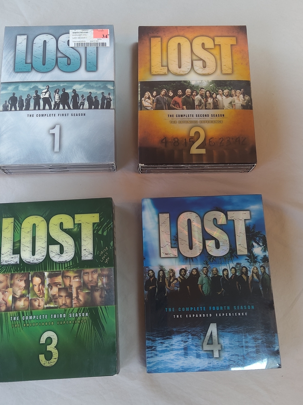 LOST Seasons 1‑4 DVD Box Set ABC TV Series Lot Complete Boxsets